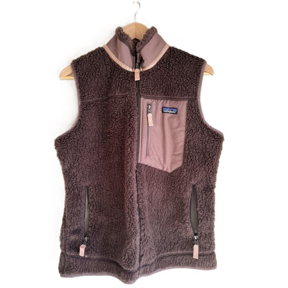 NWT Patagonia Women’s Classic Retro-X Brown Pink Fleece Vest Size Large